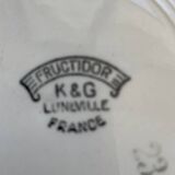 6 K&G Luneville Art Deco Dessert Plates Fructidor Model