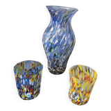 Biot vase and glasses service