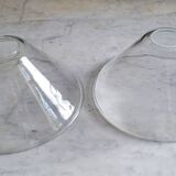 2 glass lampshades
