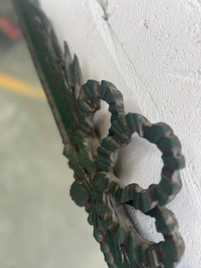 Vintage green XL mirror / wall mirror