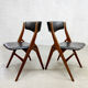 Vintage dutch design dining chairs Aska Louis van Teeffelen Webe