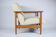 Original scandinavian armchair, renovated, 1960s, teak, beige Cord