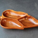 Exotic wooden aperitif tray, circa 1970