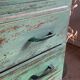 Vintage patinated splayed leg chest of drawers