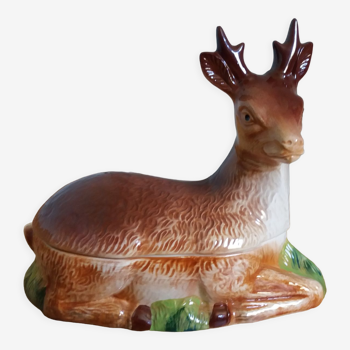 Box terrine zoomorphic deer deer Michel Caugant