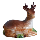 Boite terrine zoomorphe chevreuil cerf Michel Caugant