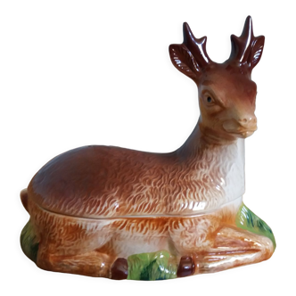 Box terrine zoomorphic deer deer Michel Caugant