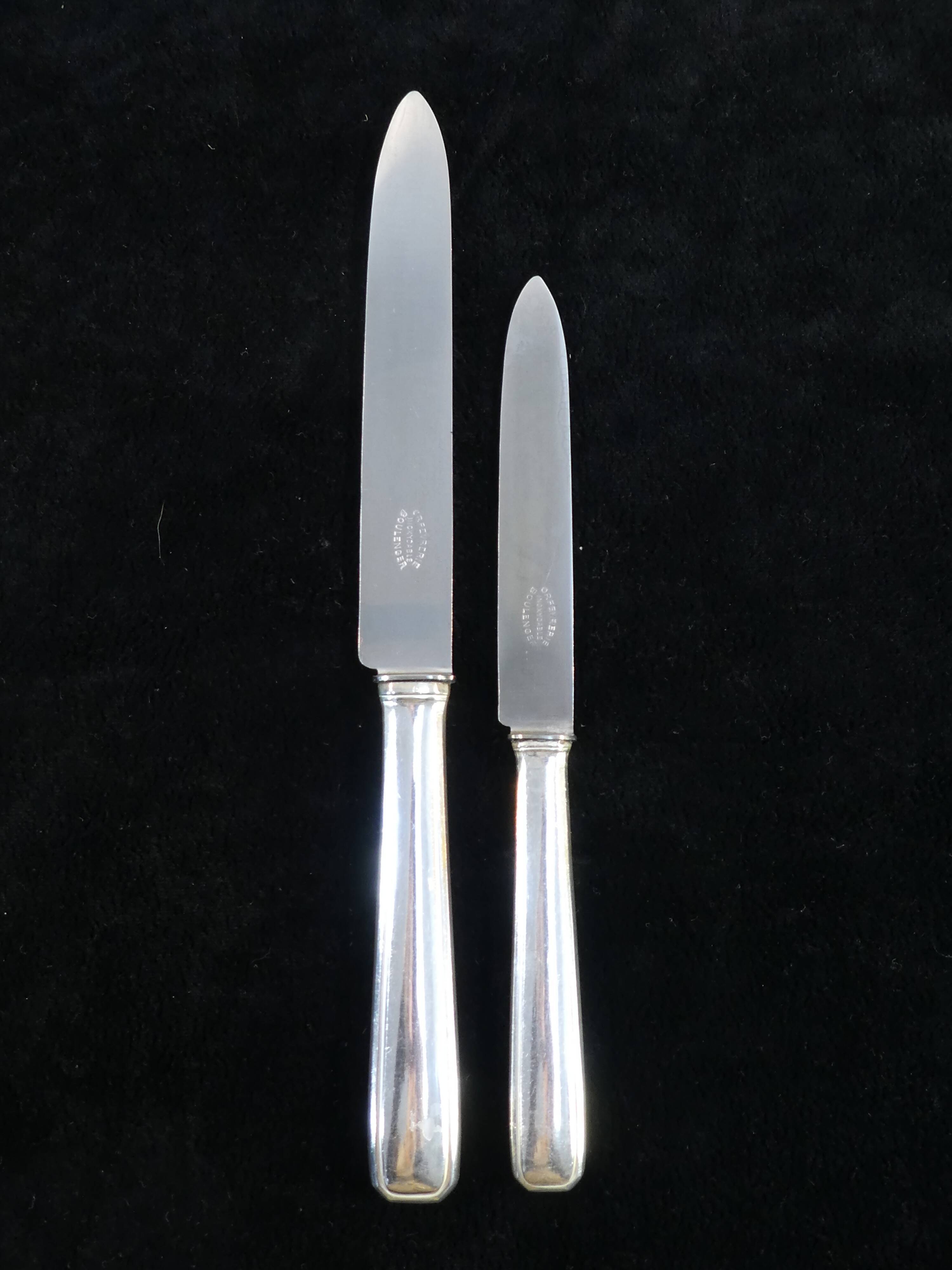 Box 24 knives boulenger in silver metal model suzy