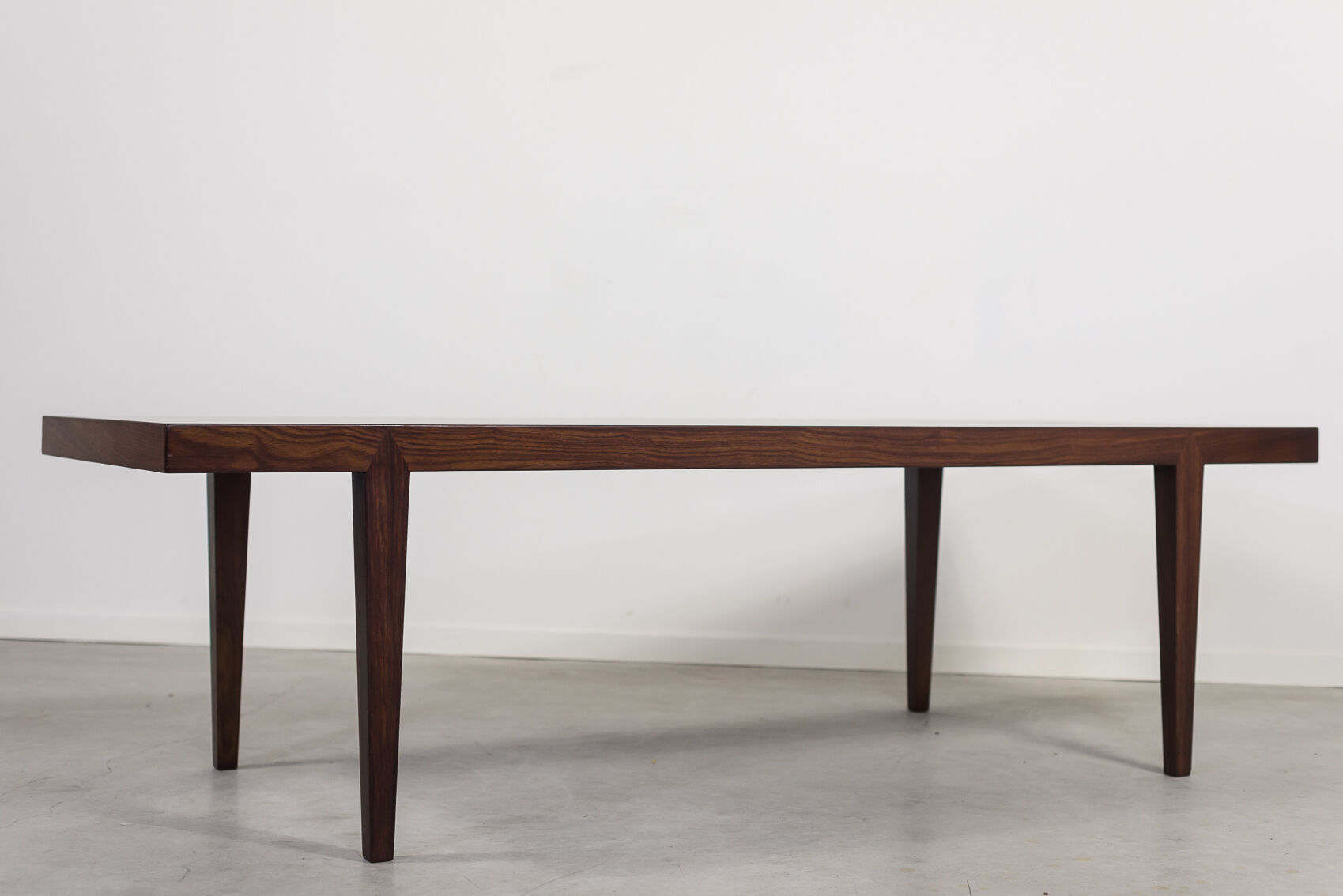 Rosewood coffee table by Erik Severin Hansen for Haslev, 1960s.