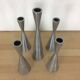 Set de 5 bougeoirs diabolo en fonte d'aluminium