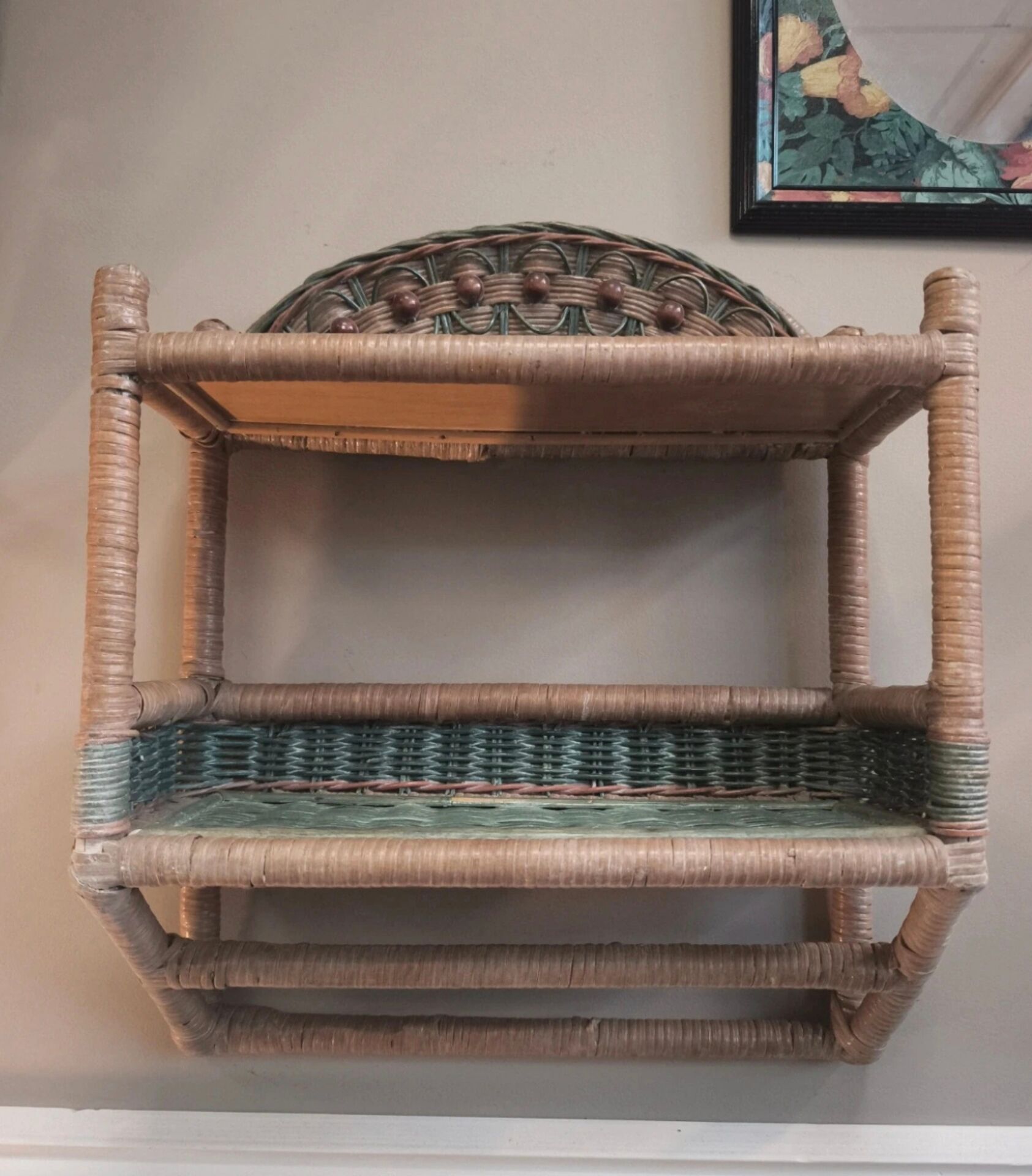 Colourful wall shelf