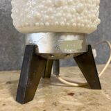 Bubble lamp in white plastic, plexiglass and aluminum from the 70s