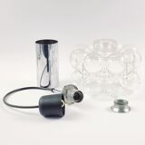Mid-century bubble glass & chrome suspension by Helena Tynell for Limburg Germany 1960s