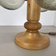 Large Organic Sculptural PINE Wooden Table Light by Temde Lights, Germany 1