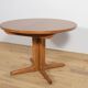 Table à manger ronde extensible en teck des années 1950, Royaume-Uni