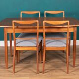 Retro Teak 1960s Vanson Dining Table & 4 Chairs