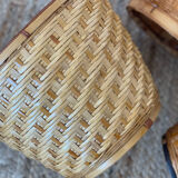 3 rattan planters
