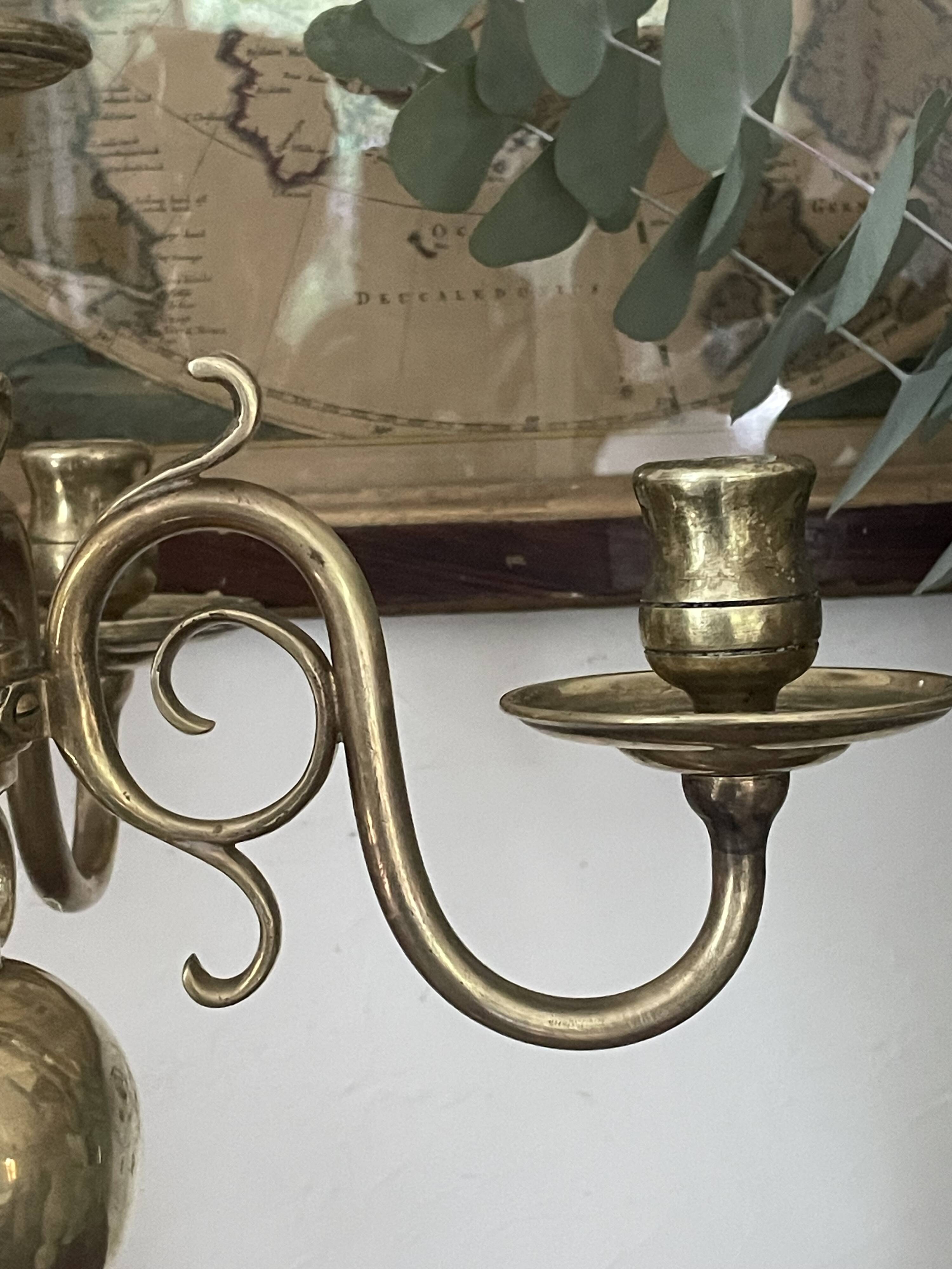 Brass candlestick 46cm
