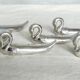 Set of 6 silver-plated swan-shaped knife rests, 1960