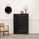 Antique primitive black wood furniture, beautiful original patina from the late 19th century.