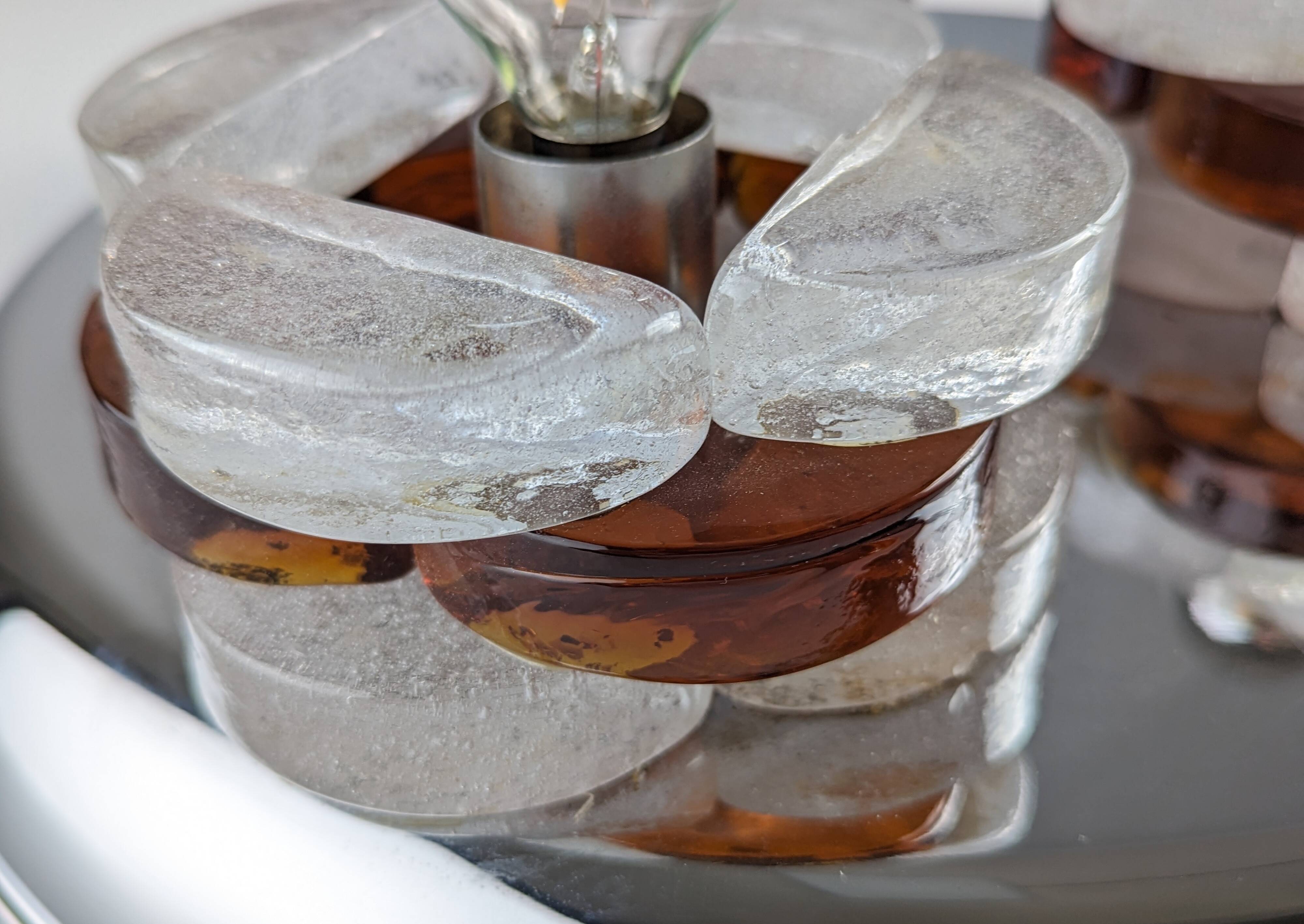 Murano glass ceiling lamp by Albano Poli for Poliarte 1970s