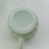Set of green opaline cups