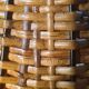 pair of Scandinavian bedside lamps in wicker wood, very good condition, 32x13