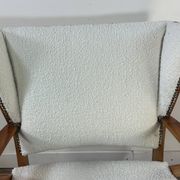 Fauteuils (la paire) bois et tissus bouclés 1950'S