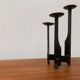 Mid-century brutalist wrought iron candlestick
