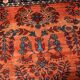 Handmade antique Persian Sarouk rug 106cm x 161cm 1900s -1B694