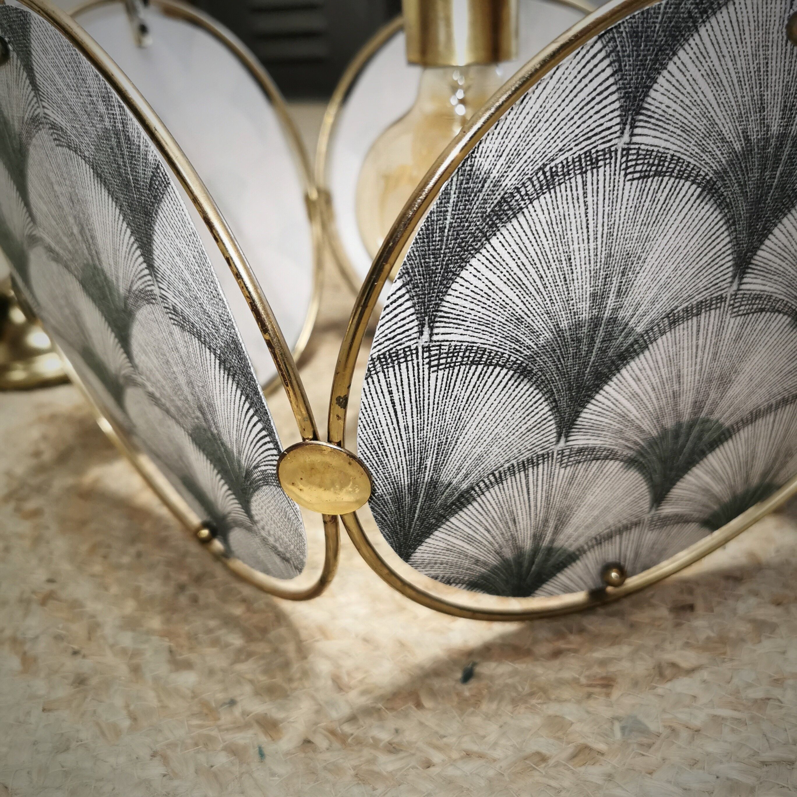 Suspension 5 panels, golden structure