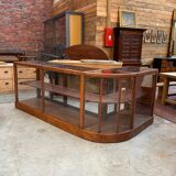 Mahogany corner display counter