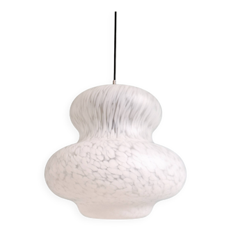 Grande suspension Space Age en verre moucheté, Peill &Putzler, années 70