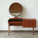 Dressing table - round mirror - 60s