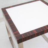 design cube table in chrom rosewood 64cm