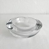 Cendrier rond en cristal de Vannes vintage