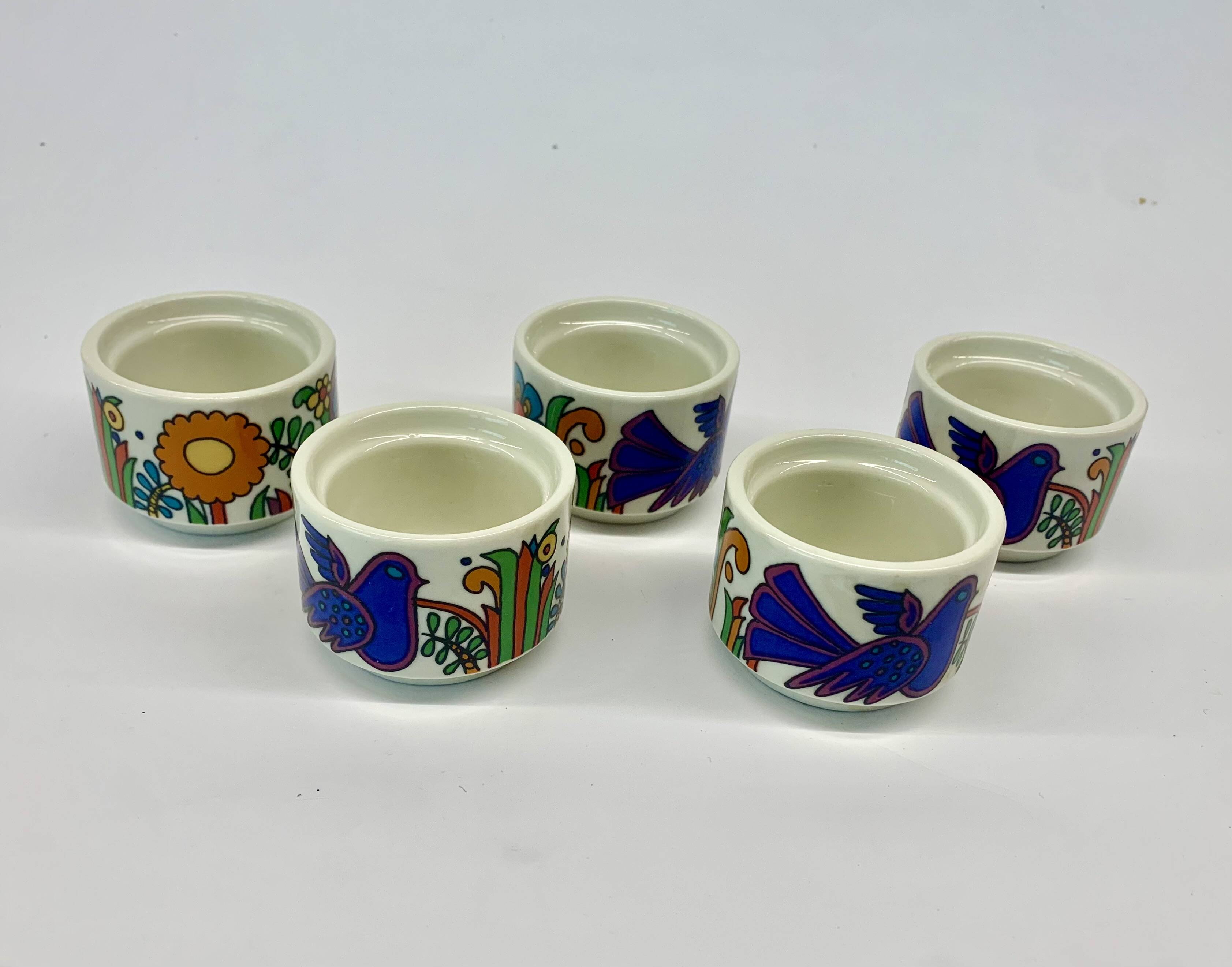 Ensemble de 5 coquetiers Villeroy & Boch Acapulco