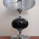 Lampe Space Age en chrome et verre