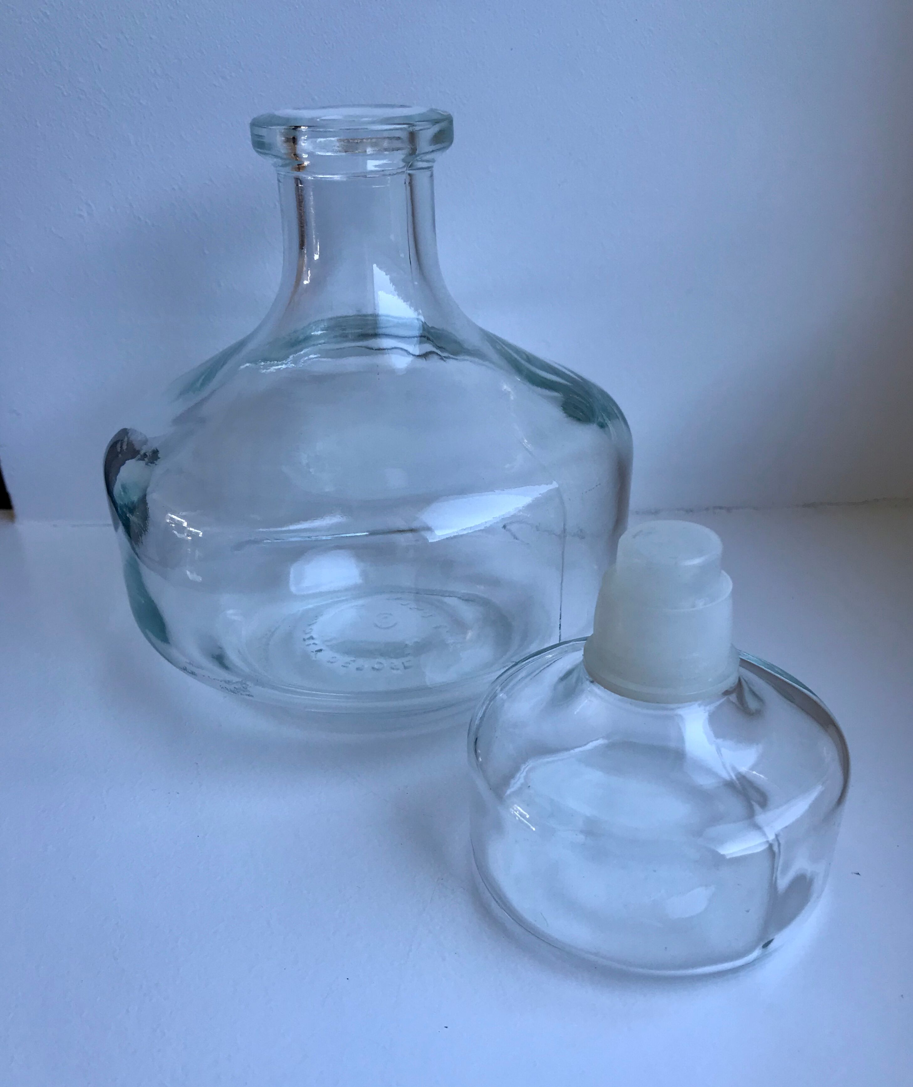 Glass wine decanter 70s