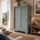 Parisian Art Deco wardrobe with sliding doors.