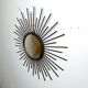 Vintage metal sunburst mirror 1970s