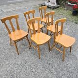 Baumann series of six bistro chairs