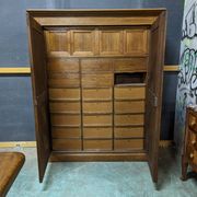 Oak trade furniture or notary cabinet
