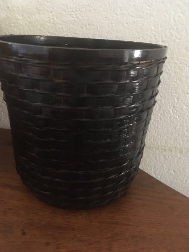 Matching wicker jars