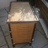 Commode en rotin 2 couleurs