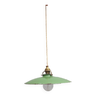 Suspension parasol métal émail vert d24