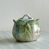 Sugar bowl - cabbage slip condiment pot.