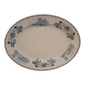 Oval iron earth dish