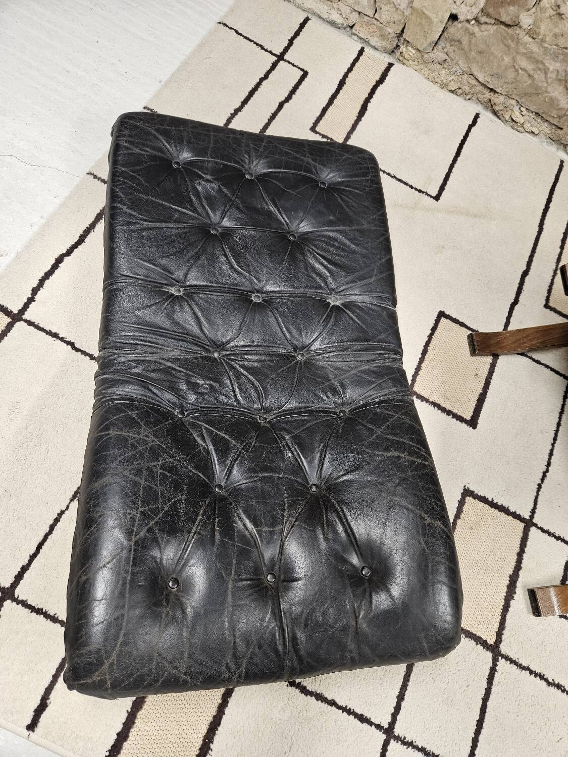 Fauteuil cuir vintage 1970"