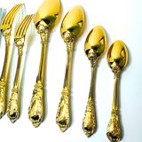 Prestige case for Odiot cutlery, solid silver and gold